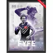 NAT FYFE 2015 & 20 BROWNLOW FRAMED POSTER FREMANTLE PAVLICH AFL MEMORABILIA