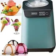 Ice Cream Machine,1.2L Household Double Layer InsulationIce Cream Maker with Compressor,20 Mins Fast Frozen Yoghurt Maker with LCD Display&Timer,for Restaurants Dessert Shops, Coffee Shops