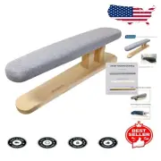 Portable Mini Tabletop Ironing Board with Wooden Base for Tailors & Households