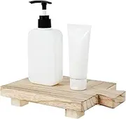 Wood Pedestal Stand Soap Stand Wood Riser Wooden Pedestal Tray Soap Dish Holder Decor Rustic Candle Plant Holder for Bottles Makeup Tissues Candles Jewelry