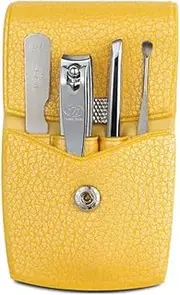 World No. 1. Three Seven (777) Travel Manicure Pedicure Grooming Kit Set (Total 4 PCs: TS-77VC), Made in Korea, Since 1975. Yellow