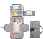 Diaper Changing Pad, Portable Diaper Changing Stacy - Diaper Changing Mat Outdoor Folding Diaper Changing Pad with Multiple Pockets H - Reusable Compact Diaper Changing Station, Portable Waterproof