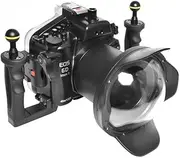 Seafrogs [40M/130FT] Underwater Case with WA005A Dome Port kit Waterproof housing for Canon EOS-6D Mark II (6D II) with EF 24-105mm F4