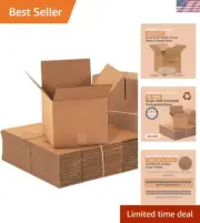Shipping Boxes Corrugated 12x12x12, 25-Pack | Heavy Duty for Moving, Storage