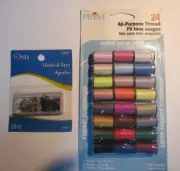 Hook & Eye Sew-On Closures-20ct & 24ct Super value All-purpose thread pack