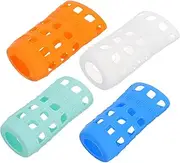 Silicone Milk Bottle Sleeve Cover: 4Pcs Hollow Milk Bottle Cover Holder Feeding Bottle Insulated Heat Protector