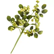 Set of 2 Green Artificial Hypericum Berry 14" Floral Stems
