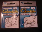 2 packs Gamakatsu O'Shaughnessy Hooks size 4 qty 7 hooks per pack model 13008