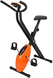 Folding Exercise Bike with 7-Level Adjustable Magnetic Resistance, Upright and Recumbent Foldable Stationary Bike, Workout Bike for Home Use for Men, Women, and Seniors Portable