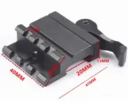 Quick Release 45 Degree Offset Angled Weaver Rail Mount Adapter With Top Mount