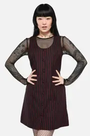 Undead Pinstripe Pinafore