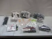 Bachmann HO Scale Accessories Lot with Bridges, Signs, Poles, People