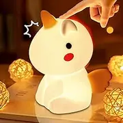 Kids Night Light, Cute Squishy Unicorn Nightlight for Kids Room,7 Colors & 3 Brightness Modes, Rechargeable Baby Night Light, Unicorn Lamp for Baby Girls Boys Women