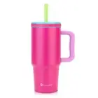 Kids 24 oz Tumbler with Handle, Leak-Proof Screw-On Lid with Removable Silico...