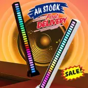 Voice Sound Activated Rhythm Bar Music Car Light Party Strip 32LED RGB Tube Lamp