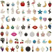 30pcs Mixed Enamel Charms Pendants for Jewelry Making Bulk lot Necklace Multi