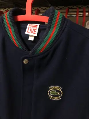 二手品supreme X lacoste 棒球外套