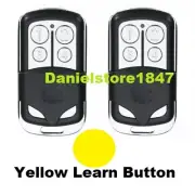 2 For Chamberlain LiftMaster Garage Door Opener Remote 891LM Yellow Learn Button