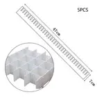 5 Pcs/Set Adjustable Drawer Dividers Plastic Grid Ornament Storage Dividers