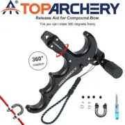 Compound Bow Thumb Release Aids + D Loop 4Finger Adjustable 360° Archery Hunting