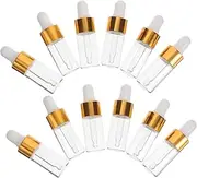 COSMEVIVI 15pcs Mini Glass Dropper Bottles Refillable Pipette Vials for Essential Oils Clear Cosmetic Liquid Containers for Daily Use and Travel Versatile and Reliable