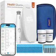 Gluco+ Wireless Smart Blood Glucose Monitor Kit with Free App, 100 Glucometer