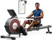 Magnetic Rowing Machine 16 Levels of Quiet Resistance Workout Fullbody