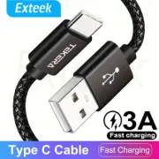 USB C Type C Charger Cable 3A Fast Charging Lead Data Cord for Samsung Huawei LG