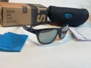 Costa Del Mar Bayside Polarized Sunglasses 580G Glass Tortoise/Gry Silver Mirror