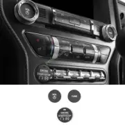 For Ford Mustang 2015-23 Alcantara Center Console AC Switch Knob Cover Black