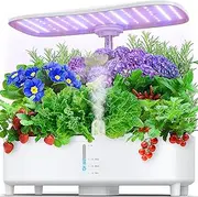 Hydroponics Growing System Kit 15 Pods Misting Herb Garden Indoor Garden Indoor Gardening System 5L Water Capacity 48W Grow Light with Adjustable Height