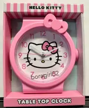 Sanrio Hello Kitty Jumbo Pink Bow Wristwatch Face Table Top Wall Clock Watch
