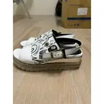 日本製 幾何高跟氣墊可調節編織涼鞋