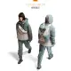 【TIMBERLAND】TimberlandｘEarthkeepers® by Raeburn 中性綠灰拼接半開襟連帽羽絨服|A616WDB3-M