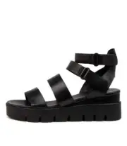 New Django & Juliette Rhean Black Black Leather Womens Shoes Casual