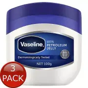 3 x Vaseline Petroleum Jelly 100G Jar