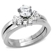 Wedding Rings for Women Engagement Cubic Zirconia Promise Ring Set for Her TK105