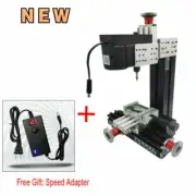 Metal Mini Milling Machine Micro DIY Woodworking Power Tool for Student+ Adapter