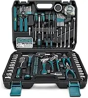 Sundpey Home Tool Kit 281-PCs - Portable Complete Basic Repair General Hand Tool Sets for Men Women - Full Tool Set with Socket Wrench Set & Screwdriver Set & Metric Hex Key & Pliers & Tool Box Case