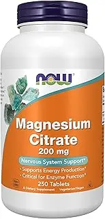 NOW Magnesium Citrate 200 mg,250 Tablets