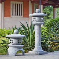 在飛比找Yahoo!奇摩拍賣優惠-戶外花園別墅庭院園林景觀雕塑復古日式仿真石燈創意擺件裝飾小品