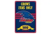 Official AFL Adelaide Crows Obey The Rules Retro Tin Metal Sign Decoration