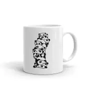 Stacked Giant Panda Coffee Tea Ceramic Mug Office Work Cup Gift