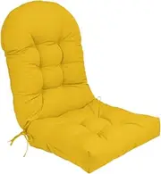 Stgfyxgs Rocking Chair Cushion Outdoor Seat Back Chair Cushion Replacement Outside Living Room Patio Chair Pad High Back Chair Cushion, Yellow