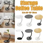 C Shaped Snack Side Table for Sofa Couch Small End Table for Living Room Bedroom