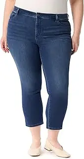 [Gloria Vanderbilt] Women's Cali 5-Pocket High Rise Straight Leg Ankle Standard, Metzen Whiskers, 24 Plus