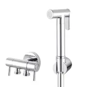 ACA Chrome Bath Toilet Bidet Sprayer BRASS Spray Kit Hose Dual Control Cistern Cock