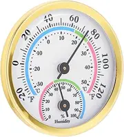 Mini Hygrometer with Plastic Shell Aluminum Alloy Frame Accurate Indoor Temp Humidity Monitor
