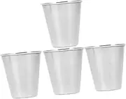 Set of 4 Decorative Beer Glasses Small Water Cup Luxury Design for Cocktails Whiskey Juice Shot Cups Reusable