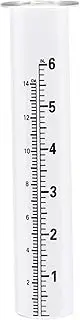 Rain Gauge Outdoor, 7.5" Clear Glass Rain Gauge Replacement Tube with Scale for Yard, for Yard, Decorative Measure for Garden